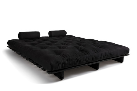 Slaapbank 180x200 - Slim Basic Black - Pascall Futon Zwart