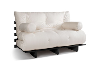 Slaapbank 140x200 - Slim Exclusive Black - Pascall Futon Ecru