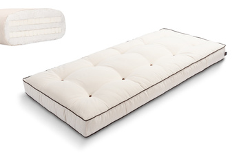 Matras 90x200 natuur met latex - Futon Pascall Medium Duo Latex Kedro Ecru