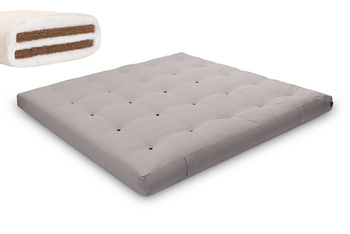 Futon Pascall Medium Duo Coco - Matras 200x200 Grijs - naturel met kokos