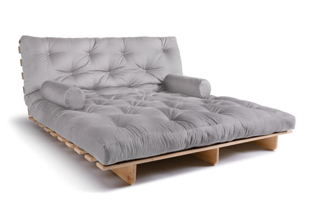 Opvouwbare bank 180x200 - Slim Exclusive Classic - Pascall Futon Dove Ash