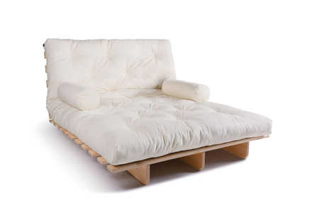 Slaapbank 120x200 - Slim Exclusive Classic - Pascall Futon Ecru