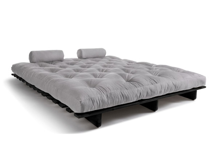 Opvouwbare bank 180x200 - Slim Basic Black - Pascall Futon Dove Ash