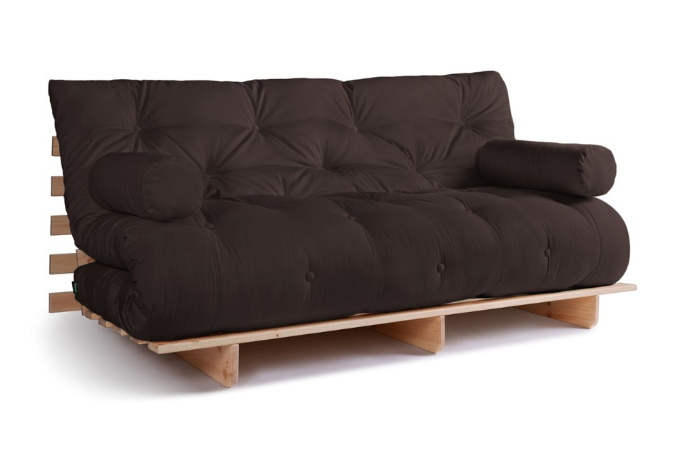 Slaapbank 180x200 - Slim Comfort Classic - Pascall Futon Bruin