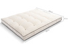 Matras 200x200 natuur met latex - Futon Pascall Comfort Trio Latex Kedro Ecru