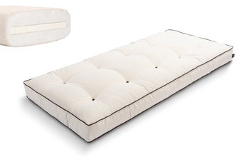 Matras 90x200 natuur met latex - Futon Pascall Medium Latex Kedro Ecru