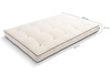 Matras 120x200 natuur met latex en 2x kokos - Futon Pascall Comfort Relax Hard Kedro Ecru