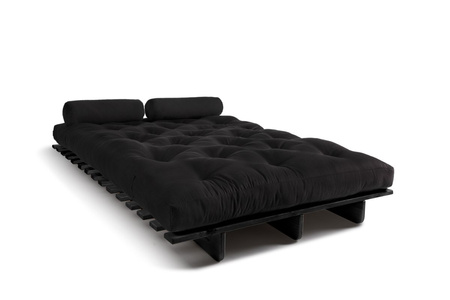 Slaapbank 120x200 - Slim Exclusive Black - Pascall Futon Zwart