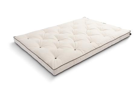 Matras 140x200 natuur met latex - Futon Pascall Slim Latex Kedro Ecru