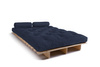 Slaapbank 120x200 - Slim Exclusive Classic - Pascall Futon Marineblauw