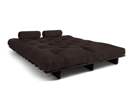 Opvouwbare bank 160x200 - Slim Exclusive Black - Pascall Futon Bruin