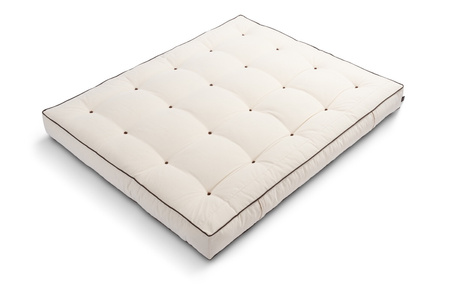Matras 160x200 natuur met wol, latex en 2x kokos - Futon Pascall Comfort Wool Hard Kedro Ecru