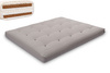 Matras 160x200 natuur met wol, latex en 2x kokos - Futon Pascall Comfort Wool Hard Grijs