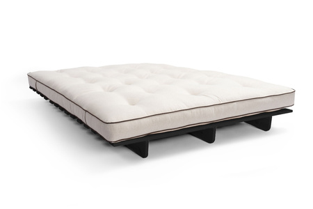 Slaapbank 120x200 - Slim Basic Kedro Black - Pascall Futon Linnen