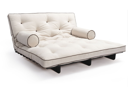 Slaapbank 180x200 - Slim Exclusive Kedro Black - Pascall Futon Linnen