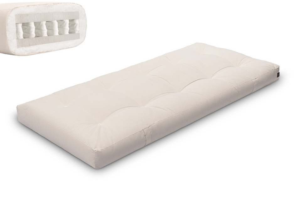 Matras 90x200 - Futon Hybrid Pocket H3 - Pascall Ecru