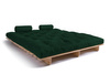Opvouwbare bank 180x200 - Slim Exclusive Classic - Pascall Futon Flesgroen