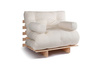 Opvouwbare bank 90x200 - Slim Basic Classic - Pascall Futon Ecru