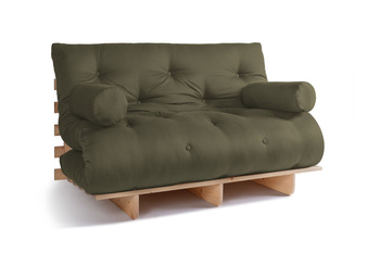 Slaapbank 140x200 - Slim Comfort Classic - Pascall Futon Khaki