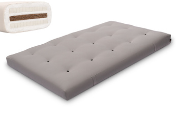Matras 120x200 natuur met kokos en 2x latex - Futon Pascall Comfort Relax Grijs