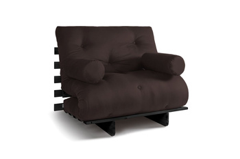 Opvouwbare bank 90x200 - Slim Exclusive Black - Pascall Futon Bruin