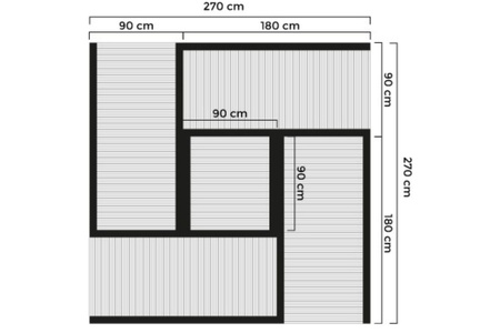 Mat Tatami Pascall 90x90cm