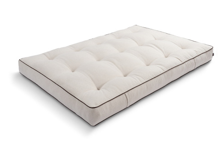 Matras 140x200 natuur met wol, kokos en 2x latex - Futon Pascall Comfort Wool Kedro Linnen
