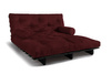 Opvouwbare bank 160x200 - Slim Exclusive Black - Pascall Futon Maroon