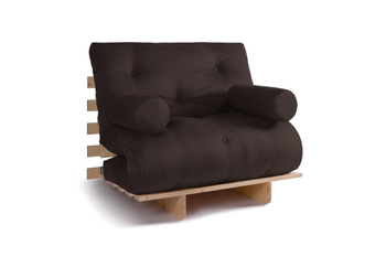 Opvouwbare bank 90x200 - Slim Basic Classic - Pascall Futon Bruin