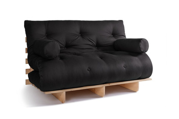 Slaapbank 140x200 - Slim Comfort Classic - Pascall Futon Zwart