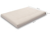 Matras 140x200 natuur met wol, latex en 2x kokos - Futon Pascall Comfort Wool Hard Grijs