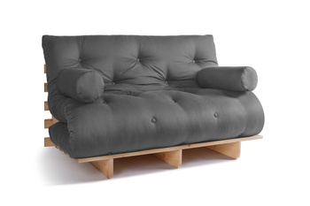 Slaapbank 140x200 - Slim Basic Classic - Pascall Futon Grijs