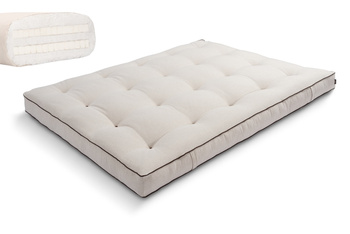 Matras 200x200 natuur met latex - Futon Pascall Medium Duo Latex Kedro Linnen
