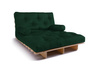 Slaapbank 120x200 - Slim Basic Classic - Pascall Futon Flesgroen
