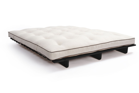 Opvouwbare bank 160x200 - Slim Basic Kedro Black - Pascall Futon Linnen