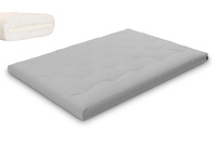Matras 140x200 natuur met latex - Futon Pascall Slim Latex Dove Ash