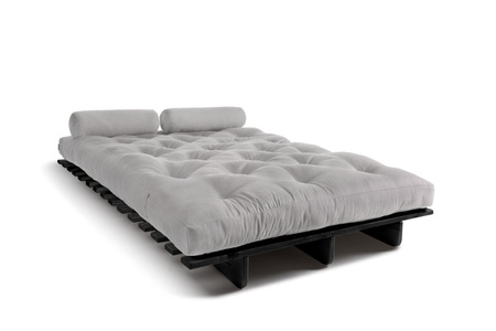 Opvouwbare bank 120x200 - Slim Basic Black - Pascall Futon Dove Ash