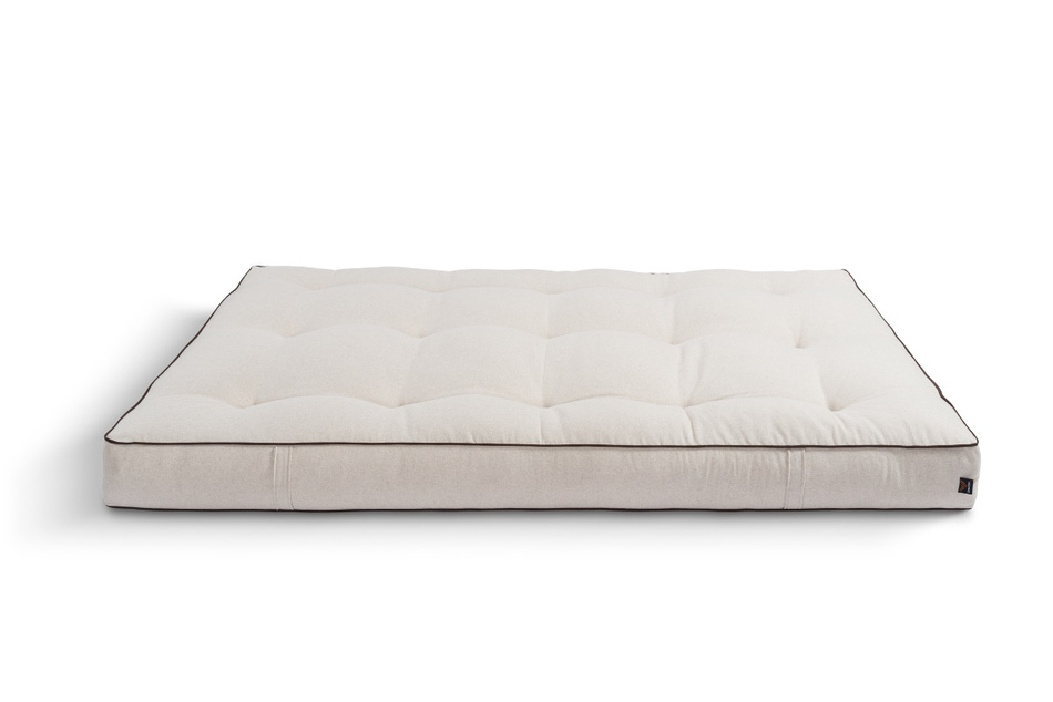 Matras 120x200 natuur met latex - Futon Pascall Comfort Trio Latex Wool Kedro Linnen