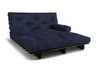 Opvouwbare bank 160x200 - Slim Exclusive Black - Pascall Futon Marineblauw