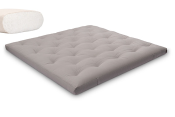 Matras 200x200 naturel - Futon Pascall Slim Natural Grijs