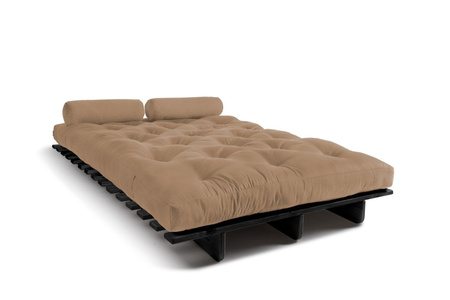 Slaapbank 120x200 - Slim Comfort Black - Pascall Futon Beige
