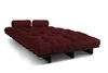 Slaapbank 140x200 - Slim Exclusive Black - Pascall Futon Maroon