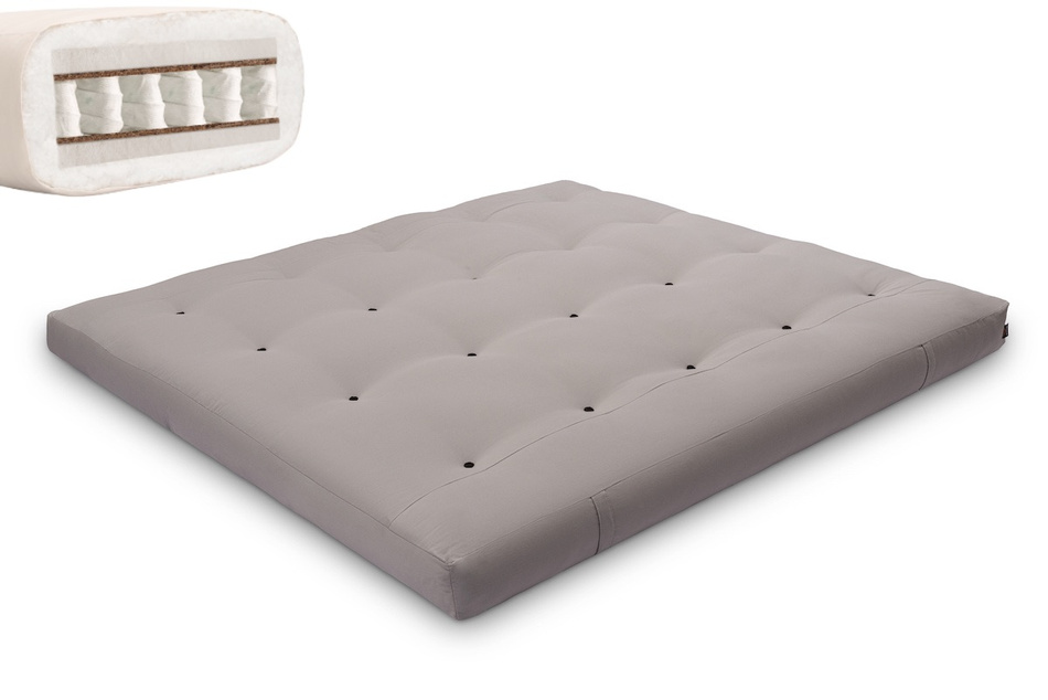 Matras 180x200 - Futon Hybrid Pocket H4 - Pascall Grijs