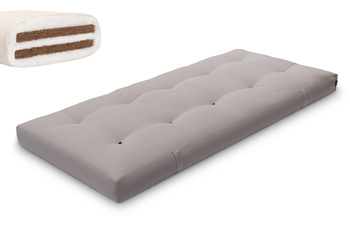 Futon Pascall Medium Duo Coco - Matras 90x200 Grijs - naturel met kokos