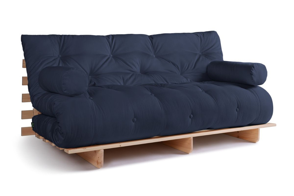 Slaapbank 180x200 - Slim Exclusive Classic - Pascall Futon Marineblauw