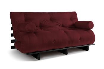 Opvouwbare bank 160x200 - Slim Comfort Black - Pascall Futon Maroon