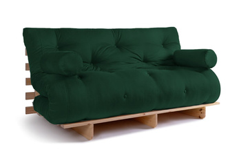 Opvouwbare bank 160x200 - Slim Basic Classic - Pascall Futon Flesgroen