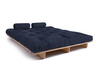 Opvouwbare bank 160x200 - Slim Exclusive Classic - Pascall Futon Marineblauw