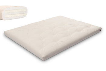 Matras 160x200 natuur met latex - Futon Pascall Slim Duo Latex Ecru