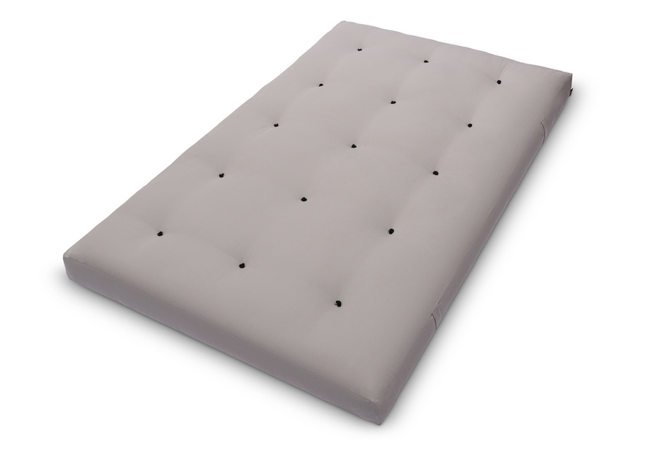 Futon Pascall Medium Duo Coco - Matras 120x200 Grijs - naturel met kokosnoot